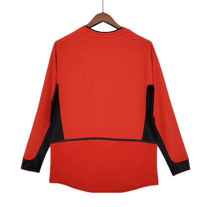 Manchester United Retro Long Sleeve 2002/04 Home (Free Personalisation)