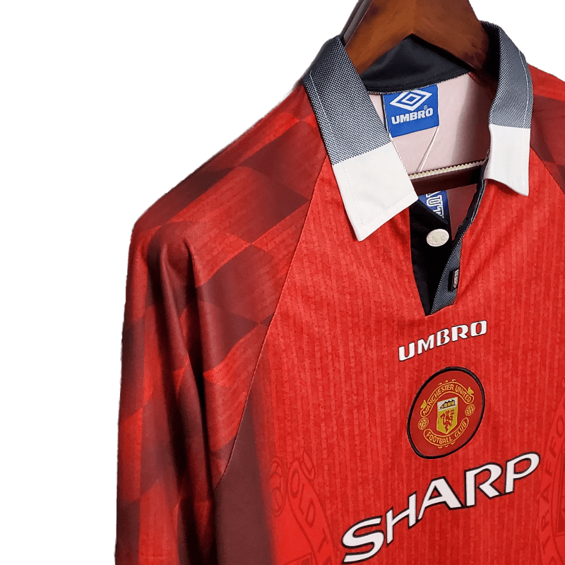 Manchester United Retro Long Sleeve 1996 Home (Free Personalisation)