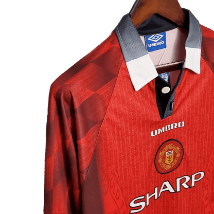 Manchester United Retro Long Sleeve 1996 Home (Free Personalisation)
