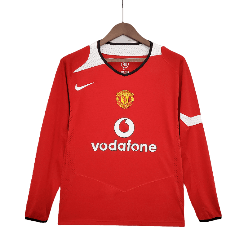 Manchester United Retro Long Sleeve 2004/06 Home (Free Personalisation)