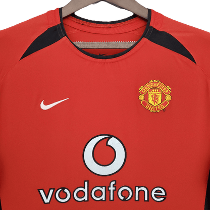Manchester United Retro Long Sleeve 2002/04 Home (Free Personalisation)