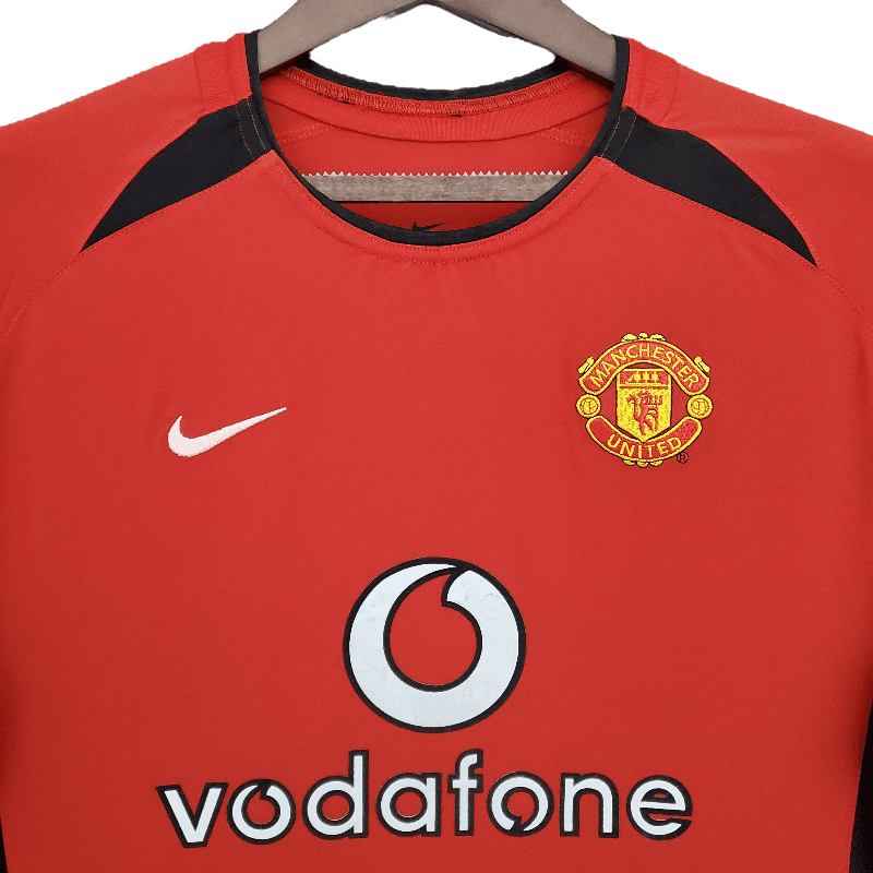 Manchester United Retro Long Sleeve 2002/04 Home (Free Personalisation)