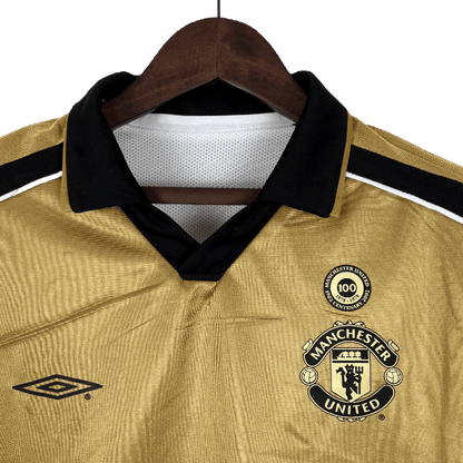 Manchester United Retro 2001/02 Home 100th Anniversary Edition (Free Personalisation)
