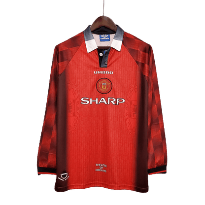 Manchester United Retro Long Sleeve 1996 Home (Free Personalisation)
