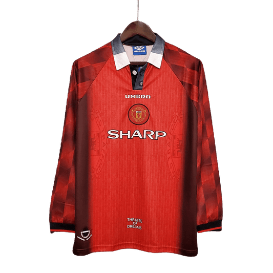 Manchester United Retro Long Sleeve 1996 Home (Free Personalisation)