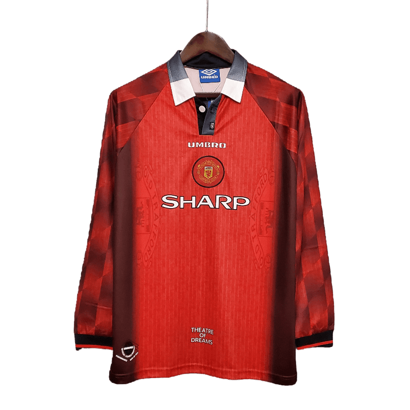 Manchester United Retro Long Sleeve 1996 Home (Free Personalisation)