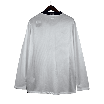 Manchester United Retro Long Sleeve 2007/08 White (Free Personalisation)