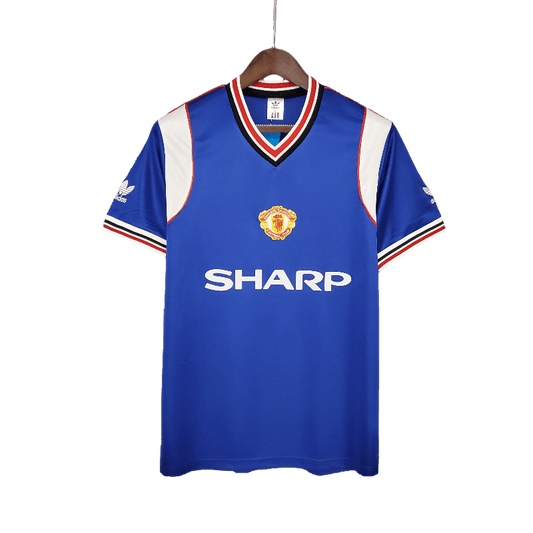 Manchester United Retro 1985/86 Away Blue (Free Personalisation)