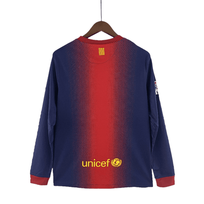 Barcelona Retro Long Sleeve 12/13 Home (Free Personalisation)