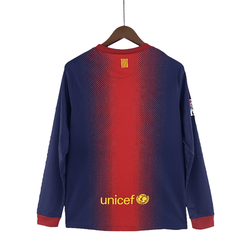 Barcelona Retro Long Sleeve 12/13 Home (Free Personalisation)