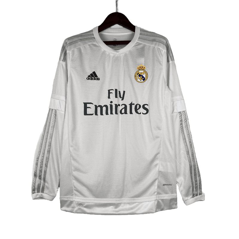 Real Madrid Retro 15/16 Long Sleeve Home (Free Personalisation)