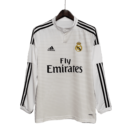 Real Madrid Retro Long Sleeve 2014/15 Home (Free Personalisation)