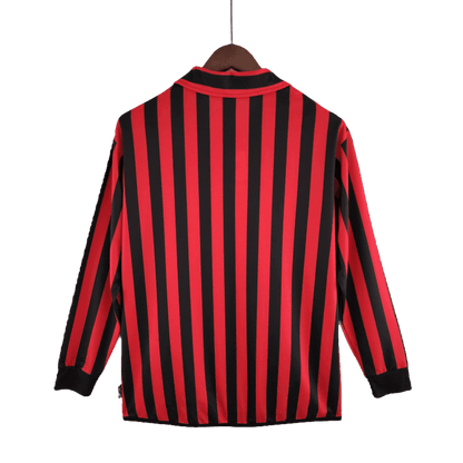 AC Milan Retro 1999/2000 Long Sleeve Home (Free Personalisation)