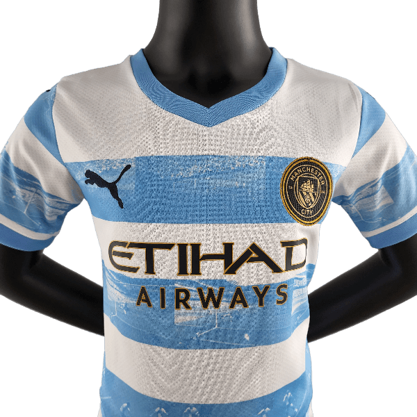 Manchester City 22/23 Kids Kit Limited Edition Blue and White (Free Personalisation)