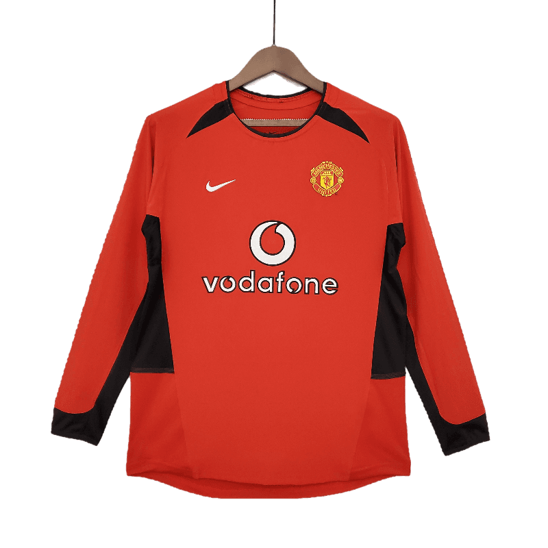 Manchester United Retro Long Sleeve 2002/04 Home (Free Personalisation)