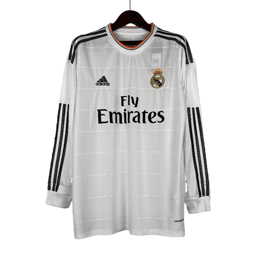 Real Madrid Retro Long Sleeve 2013/14 Home (Free Personalisation)
