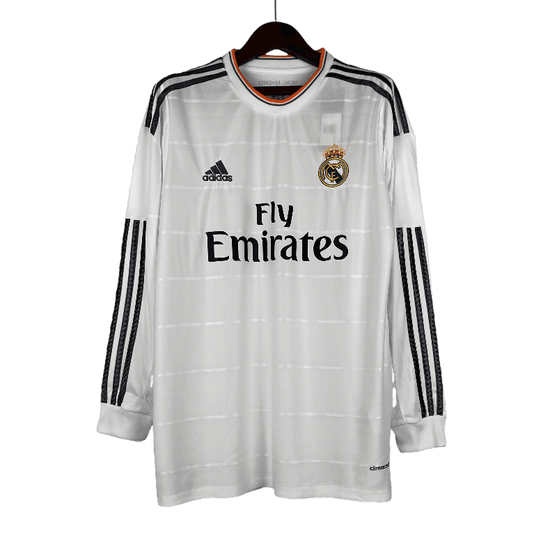 Real Madrid Retro Long Sleeve 2013/14 Home (Free Personalisation)