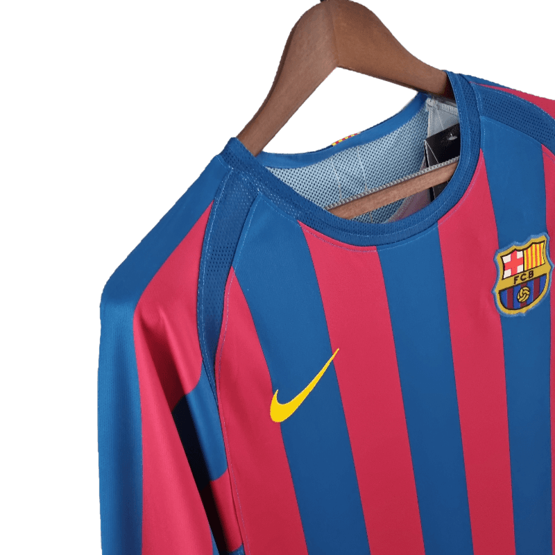 Barcelona Retro 2005/06 Long Sleeve Home (Free Personalisation)