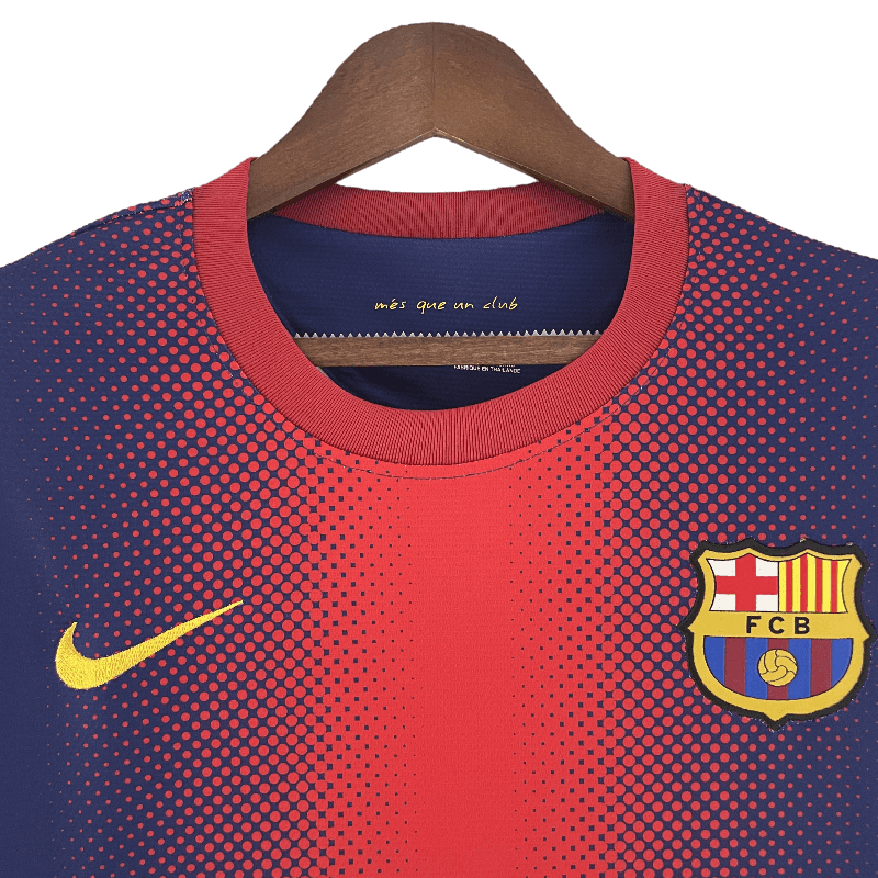 Barcelona Retro Long Sleeve 12/13 Home (Free Personalisation)