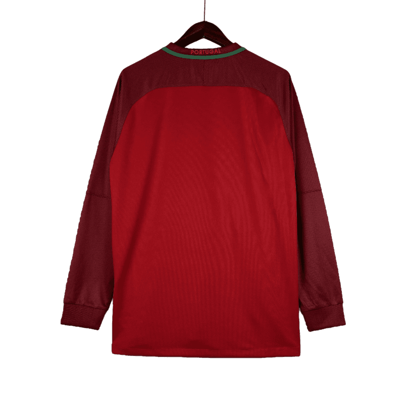 Portugal Retro 2016 Long Sleeve Home (Free Personalisation)