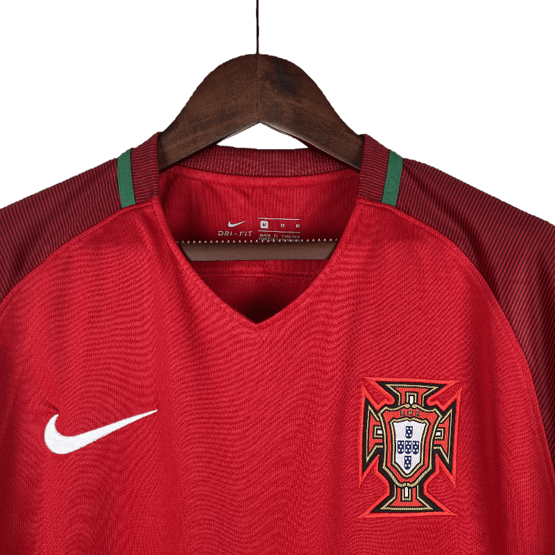 Portugal Retro 2016 Long Sleeve Home (Free Personalisation)