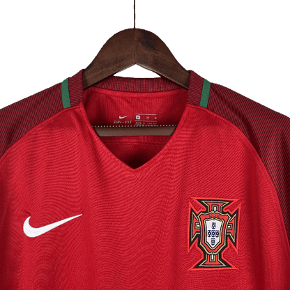 Portugal Retro 2016 Long Sleeve Home (Free Personalisation)