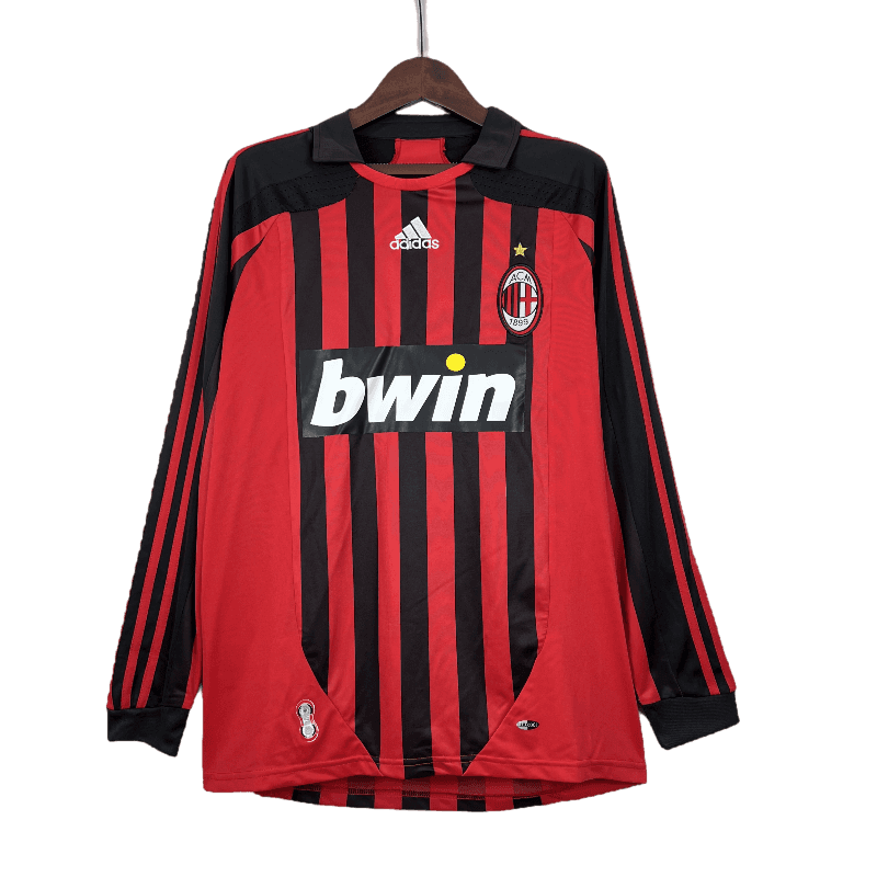 AC Milan Retro 2007/08 Long Sleeve Home (Free Personalisation)