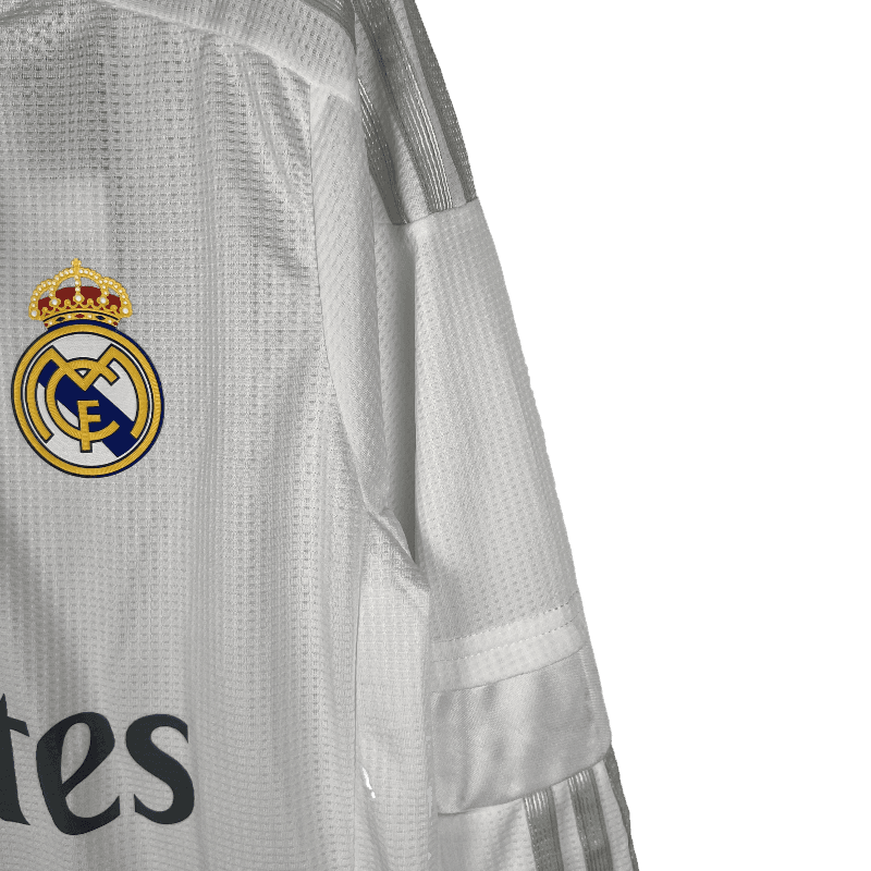 Real Madrid Retro 15/16 Long Sleeve Home (Free Personalisation)