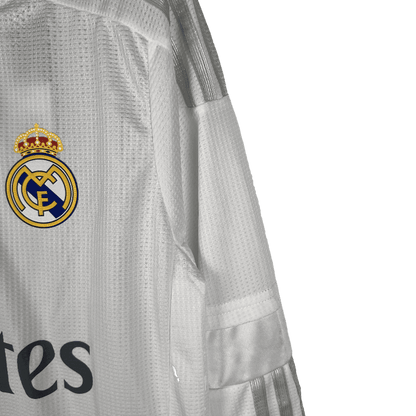 Real Madrid Retro 15/16 Long Sleeve Home (Free Personalisation)