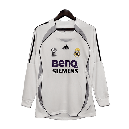 Real Madrid Retro Long Sleeve 2006/07 Home (Free Personalisation)