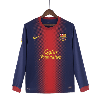 Barcelona Retro Long Sleeve 12/13 Home (Free Personalisation)