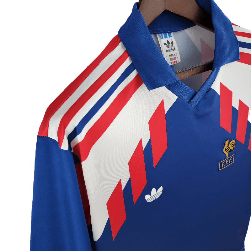 France Retro Long Sleeve 1988/90 Home (Free Personalisation)