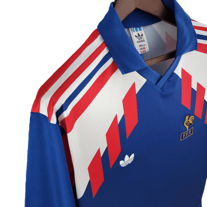 France Retro Long Sleeve 1988/90 Home (Free Personalisation)