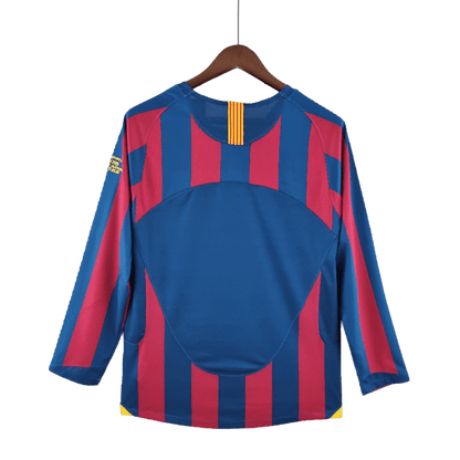 Barcelona Retro 2005/06 Long Sleeve Home (Free Personalisation)