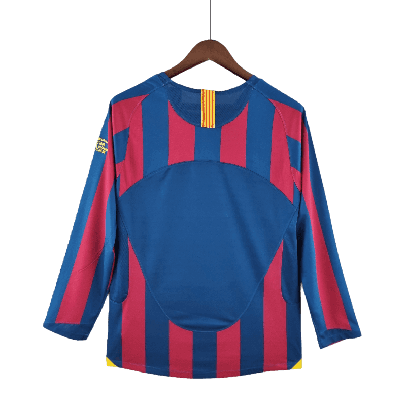 Barcelona Retro 2005/06 Long Sleeve Home (Free Personalisation)