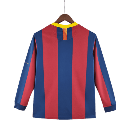 Barcelona Retro Long Sleeve 10/11 UEFA Champions League Home (Free Personalisation)