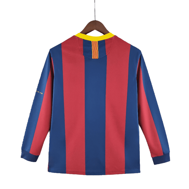 Barcelona Retro Long Sleeve 10/11 UEFA Champions League Home (Free Personalisation)