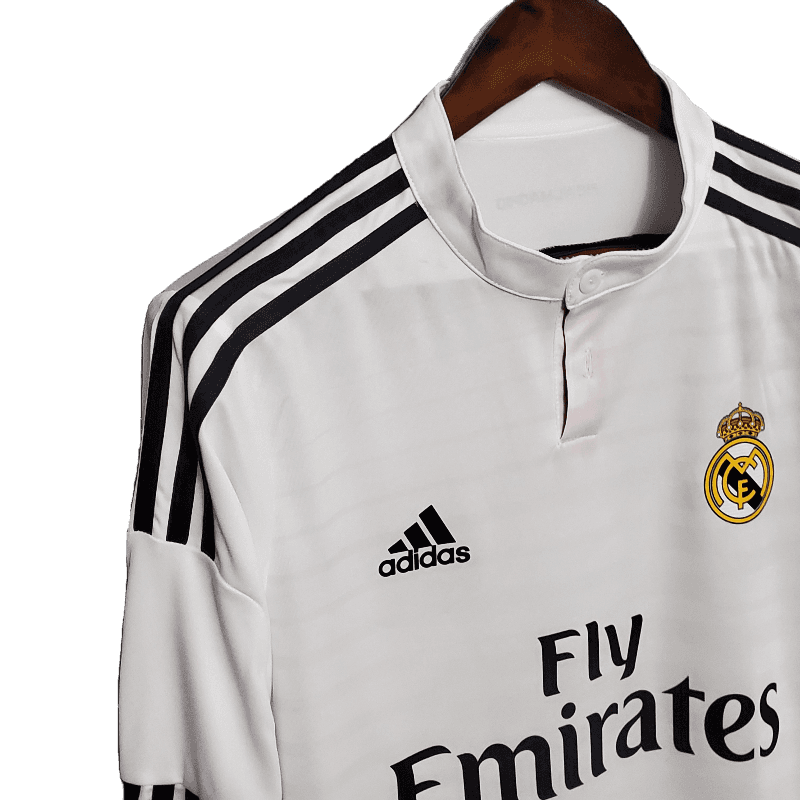 Real Madrid Retro Long Sleeve 2014/15 Home (Free Personalisation)