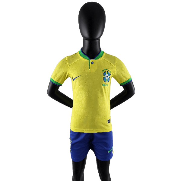 Brazil  2022 Kids World Cup Home (Free Personalisation)