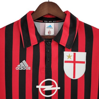 AC Milan Retro 1999/2000 Long Sleeve Home (Free Personalisation)