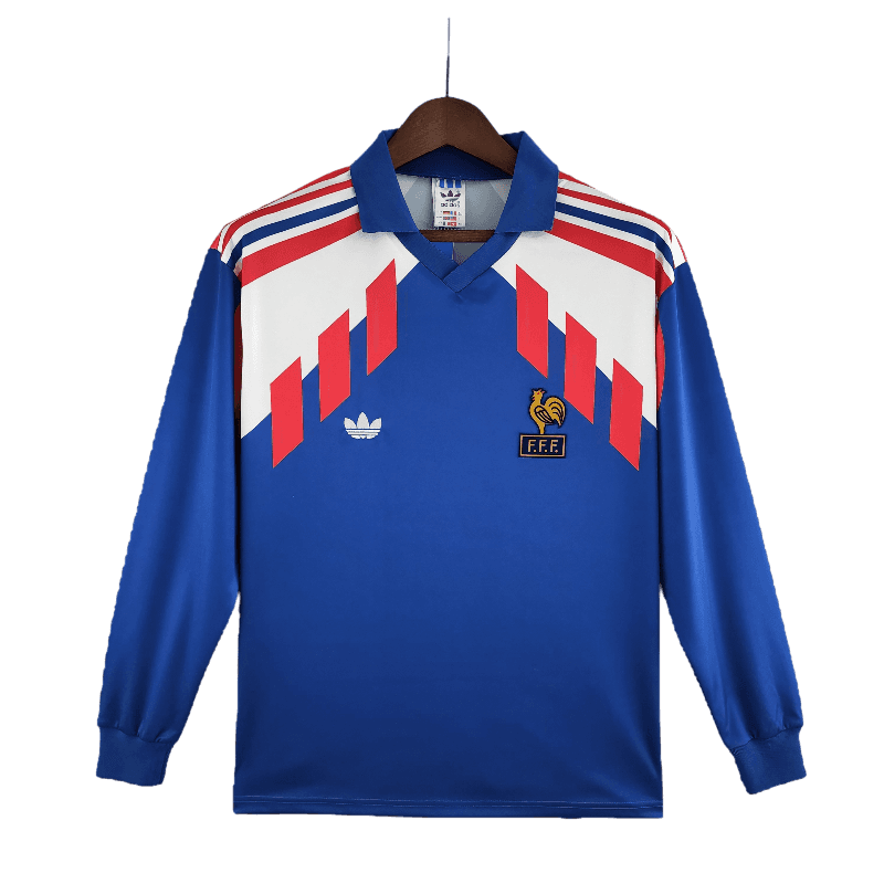 France Retro Long Sleeve 1988/90 Home (Free Personalisation)