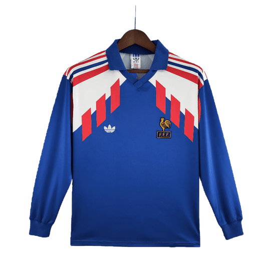 France Retro Long Sleeve 1988/90 Home (Free Personalisation)