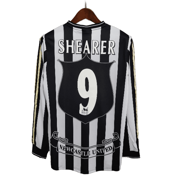 Newcastle Retro 97/99 Home Long Sleeve With Patch And Fonts (Free Personalisation)