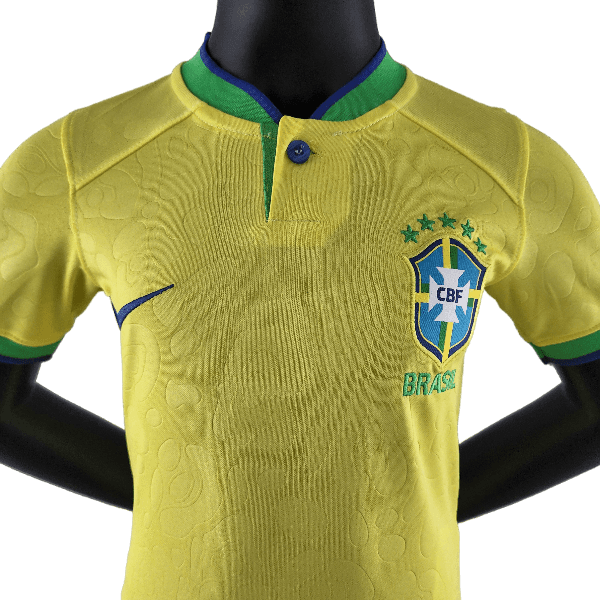 Brazil  2022 Kids World Cup Home (Free Personalisation)