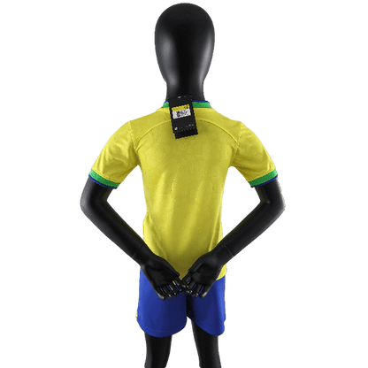 Brazil  2022 Kids World Cup Home (Free Personalisation)