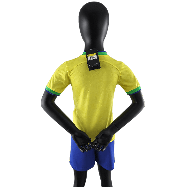 Brazil  2022 Kids World Cup Home (Free Personalisation)