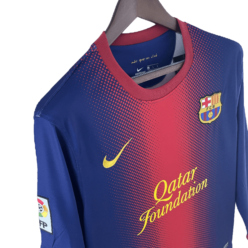 Barcelona Retro Long Sleeve 12/13 Home (Free Personalisation)