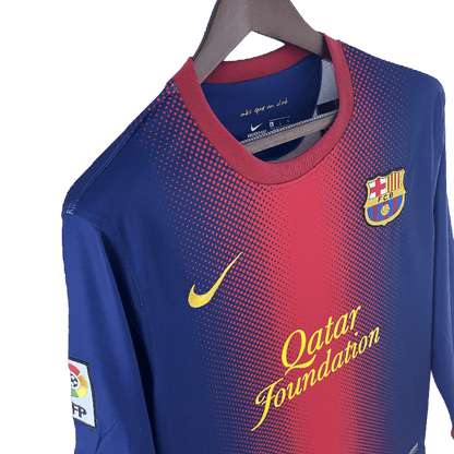 Barcelona Retro Long Sleeve 12/13 Home (Free Personalisation)