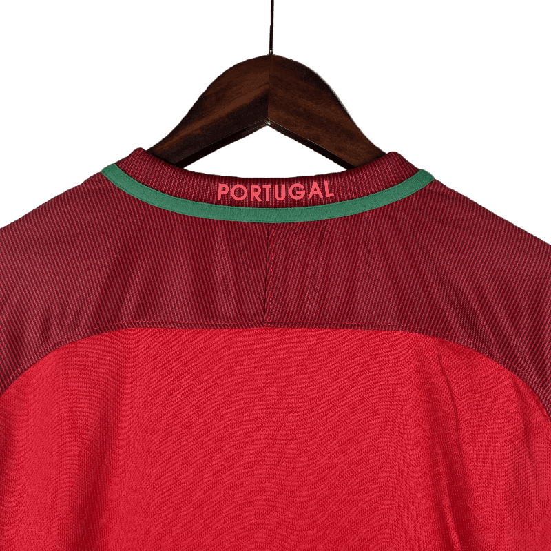 Portugal Retro 2016 Long Sleeve Home (Free Personalisation)