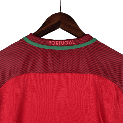 Portugal Retro 2016 Long Sleeve Home (Free Personalisation)